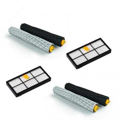 Pack 2 cepillos centrales Aeroforce y 2 filtros Hepa Roomba 800 900