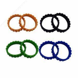 Pack 2 neumáticos rueda lateral para cualquier serie Roomba. Negro, Verde, Naranja o Azul