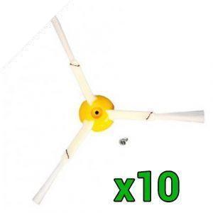 Pack 10 cepillos laterales de 3 aspas para Roomba 500 600 700 800 900