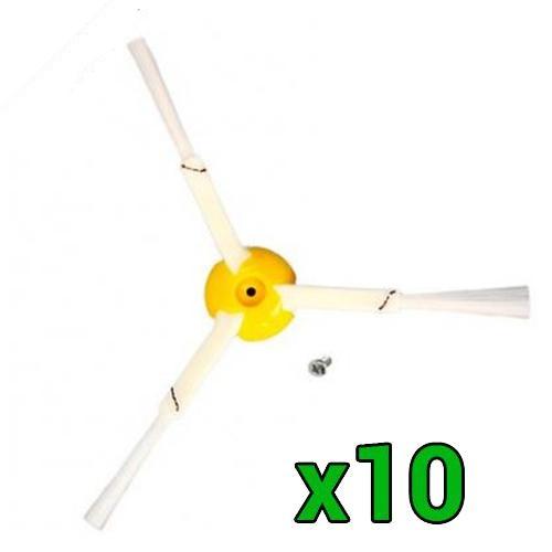 Pack 10 cepillos laterales de 3 aspas para Roomba 500 600 700 800 900