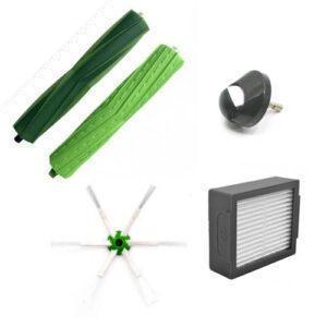 Pack rodillos, cepillo, filtro y rueda. Roomba E5 E6 E7 I7 I6 I3